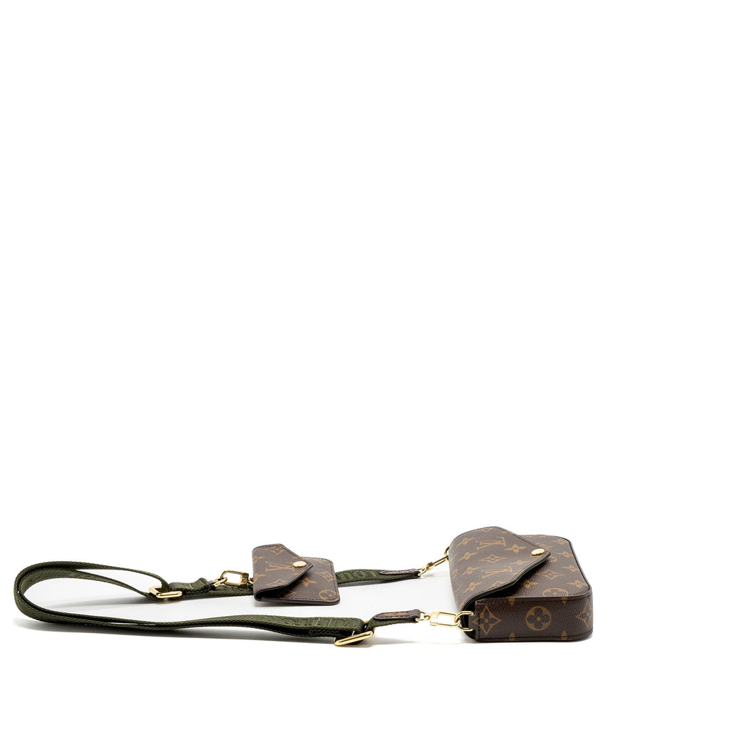 LOUIS VUITTON FELICIE STRAP & GO MONOGRAM CANVAS GHW (NEW VERSION)