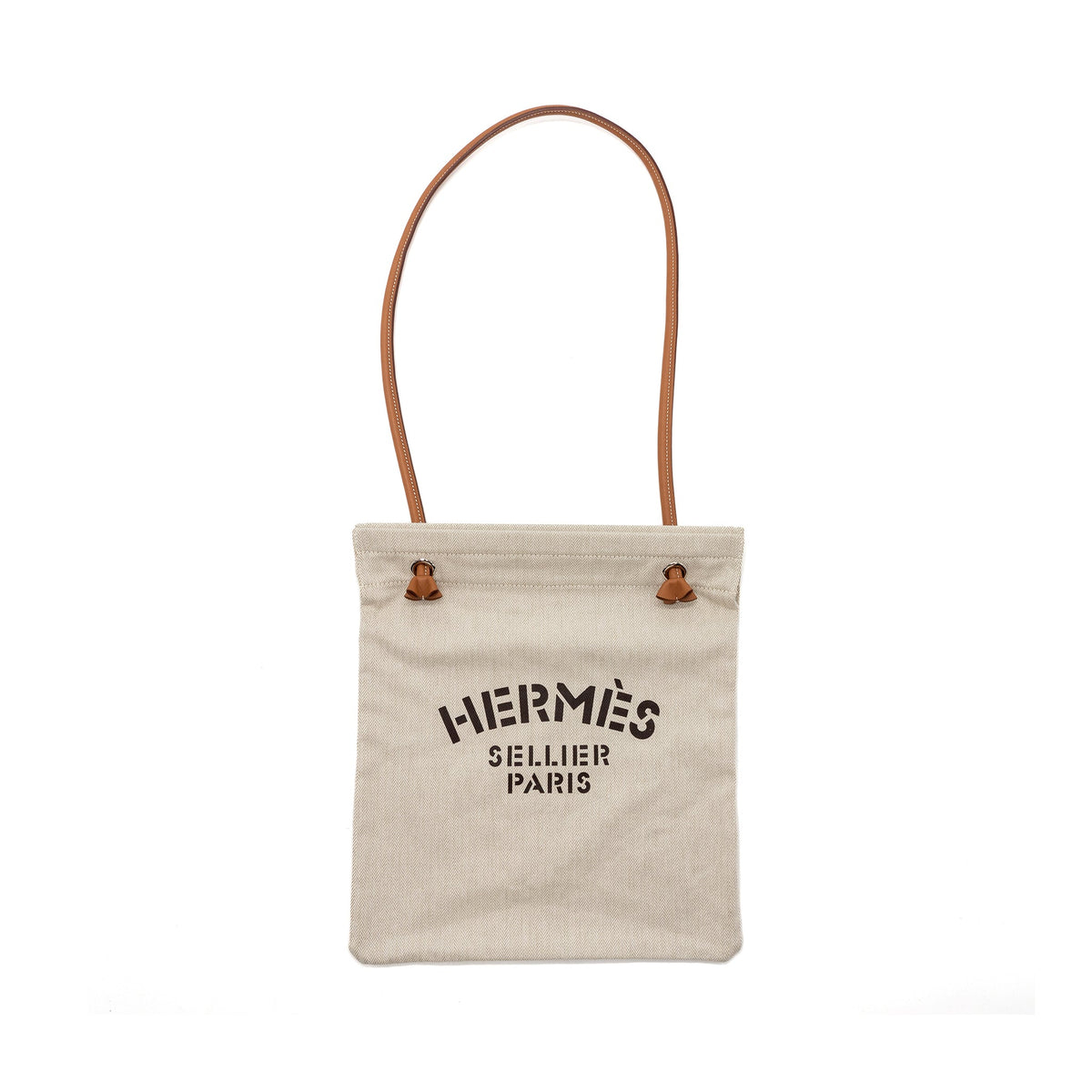 HERMES ALINE GROOMING BAG CANVAS CRAIE / GOLD