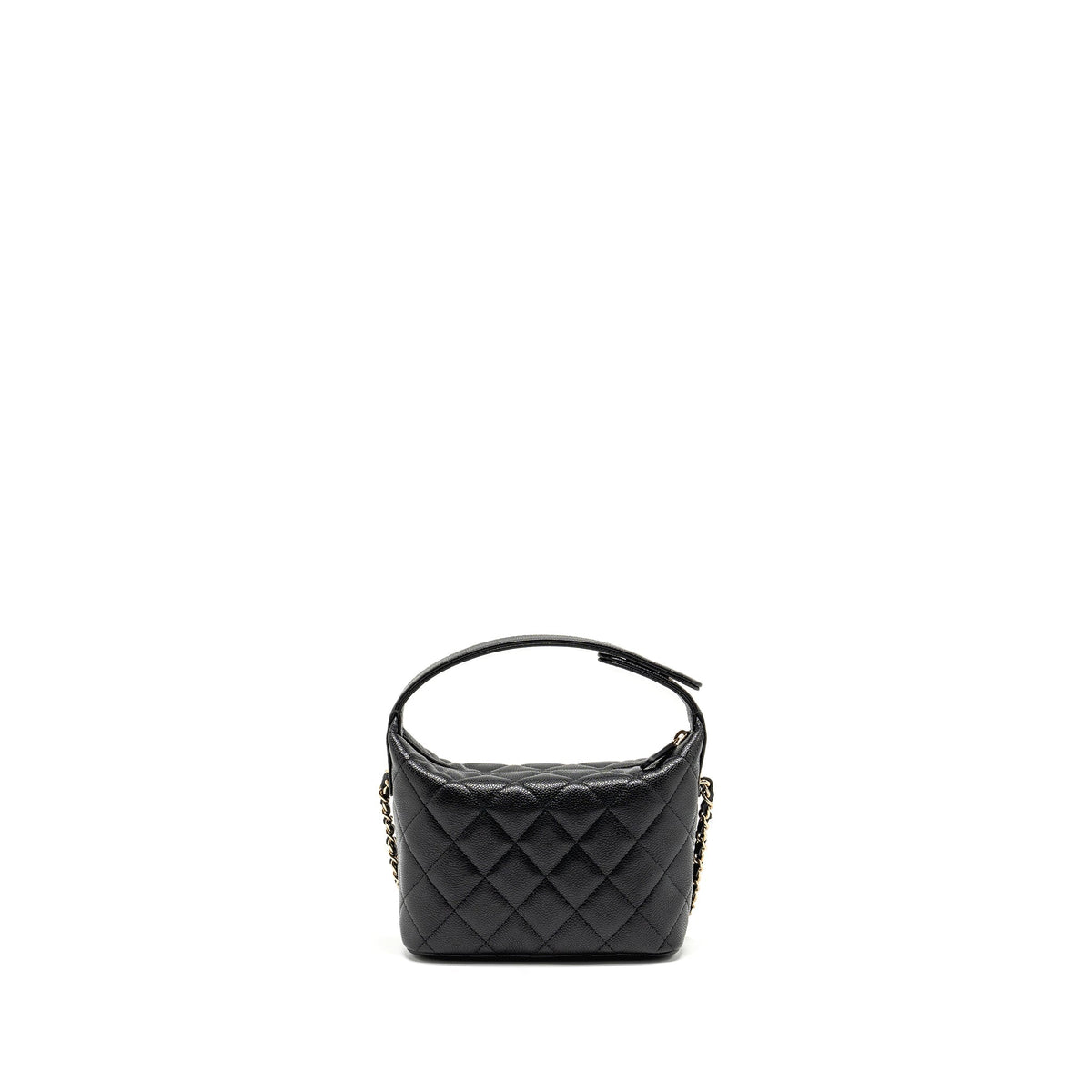 CHANEL 25C QUILTED HOBO BAG CAVIAR BLACK GHW (MICROCHIP)