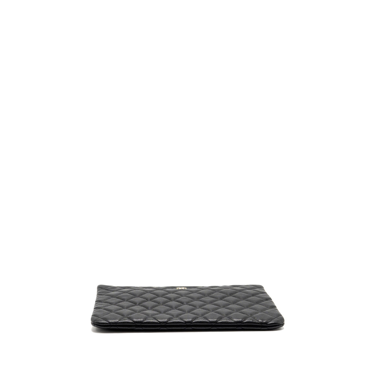 CHANEL CLASSIC O-CASE POUCH/CLUTCH CAVIAR BLACK GHW