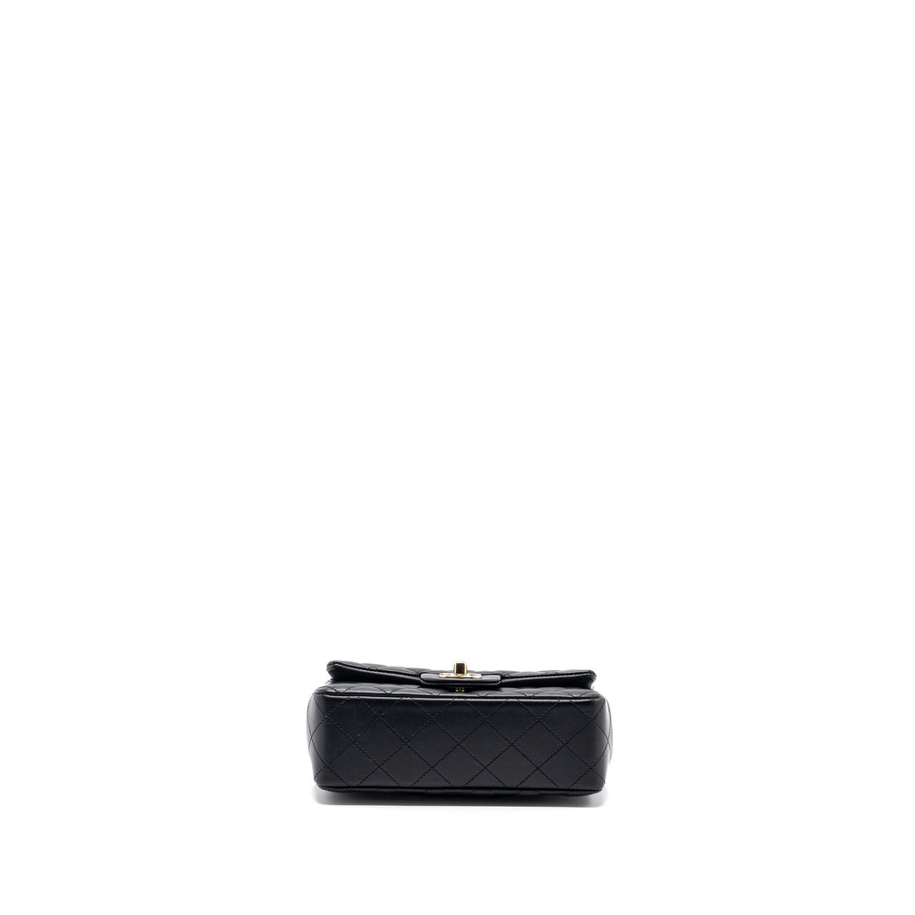 CHANEL MINI RECTANGULAR FLAP BAG LAMBSKIN BLACK LGHW