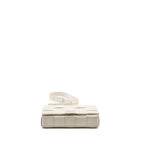 BOTTEGA VENETA SMALL CASSETTE BAG LAMBSKIN WHITE SHW
