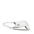 PRADA BORSA A SPALLA CLEO PELLE SPAZZOLATO LEATHER ARGENTO SHW
