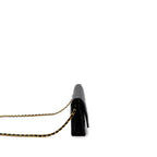CHANEL CLASSIC WALLET ON CHAIN CAVIAR BLACK GHW (MICROCHIP)
