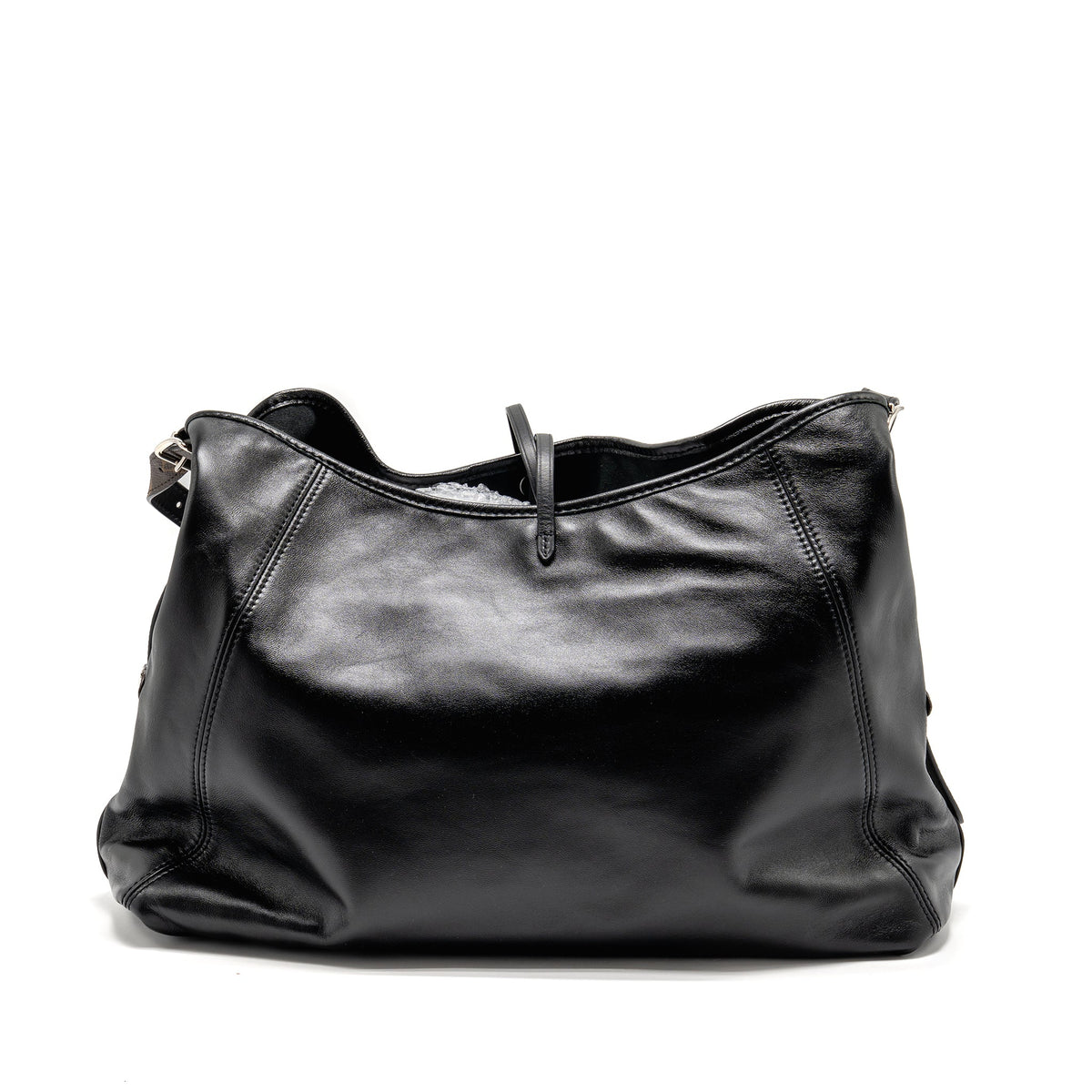 LOUIS VUITTON CARRYALL VIBE MM LAMBSKIN/MONOGRAM CANVAS BLACK SHW