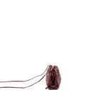 BOTTEGA VENETA MINI POUCH LAMBSKIN DARK RED GHW