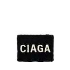 BALENCIAGA ZIP POUCH CLUTCH SHEARLING BLACK/ WHITE SHW