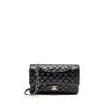 CHANEL MEDIUM CLASSIC DOUBLE FLAP BAG CAVIAR BLACK SHW