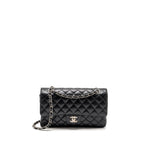 CHANEL MEDIUM CLASSIC DOUBLE FLAP BAG CAVIAR BLACK SHW