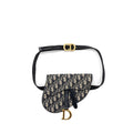 DIOR SADDLE BELT BAG BLUE DIOR OBLIQUE JACQUARD GHW