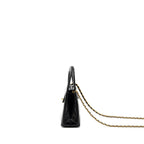 CHANEL 23K MINI SHOPPING TOTE CALFSKIN BLACK BRUSHED GHW(MICROCHIP)