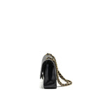CHANEL MEDIUM CLASSIC DOUBLE FLAP BAG CAVIAR BLACK GHW (MICROCHIP)