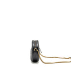 GUCCI GG MARMONT ROUND CROSSBODY BAG CALFSKIN BLACK GHW