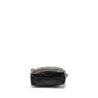 CHANEL 23S MINI 22 BAG WITH PEARL SHINY CALFSKIN BLACK BRUSHED GHW (MICROCHIP)