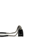 CHANEL SMALL BOY BAG CALFSKIN BLACK RUTHENIUM HARDWARE (MICROCHIP)