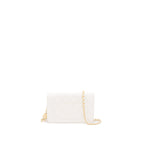 CHANEL PEARL CRUSH WALLET ON CHAIN LAMBSKIN WHITE BRUSHED GHW (MICROCHIP)