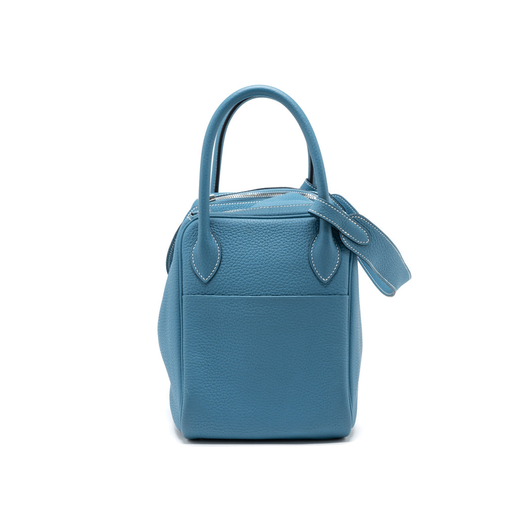 Hermes Lindy 30 Clemence Blue Jeans SHW