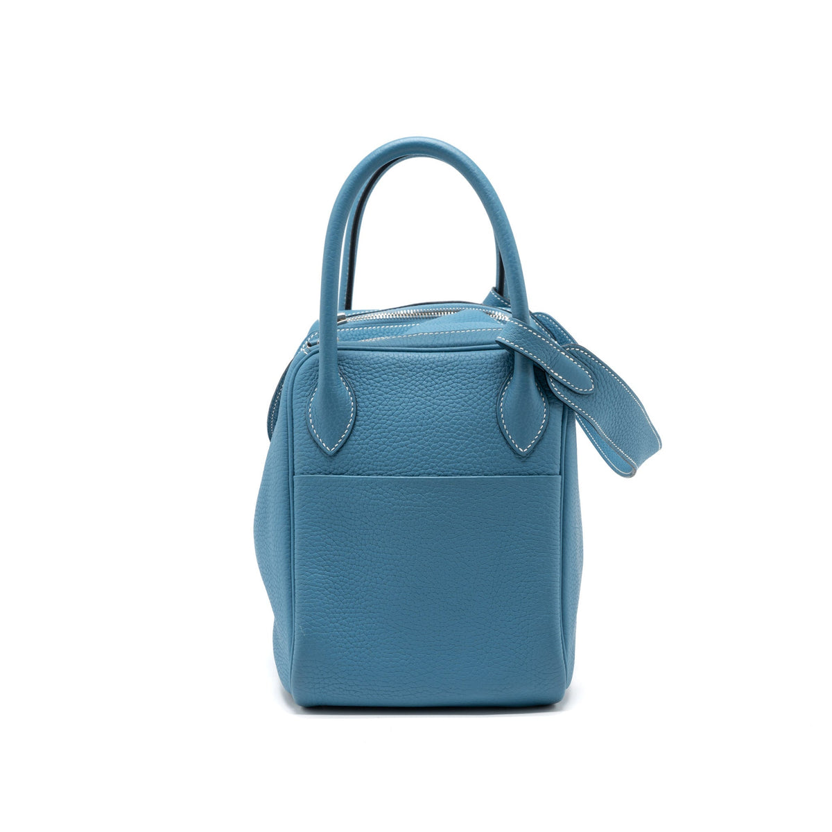 Hermes Lindy 30 Clemence Blue Jeans SHW