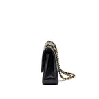 CHANEL MEDIUM CLASSIC DOUBLE FLAP BAG CAVIAR BLACK GHW