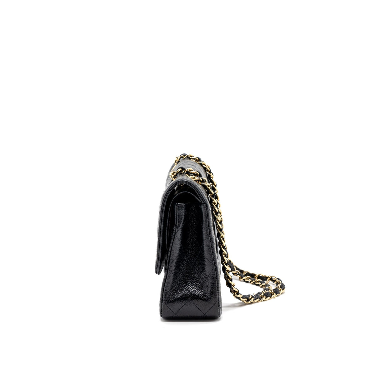 CHANEL MEDIUM CLASSIC DOUBLE FLAP BAG CAVIAR BLACK GHW