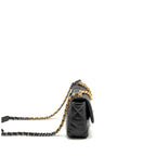 CHANEL SMALL 19 BAG LAMBSKIN BLACK MULTICOLOUR HARDWARE (MICROCHIP)