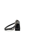 CHANEL SMALL BOY BAG CAVIAR BLACK SHW (MICROCHIP)
