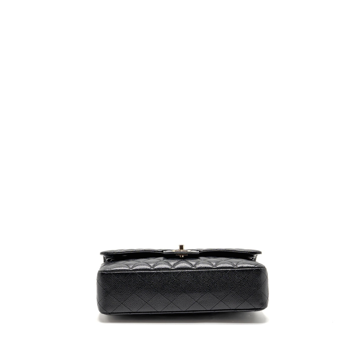 CHANEL MEDIUM CLASSIC DOUBLE FLAP BAG CAVIAR BLACK SHW