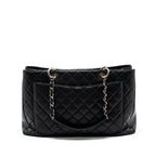 CHANEL GRAND SHOPPING TOTE XL CAVIAR BLACK SHW