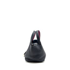 Hermes Picotin 18 lock Bag Clemence Blue Nuit / Rose Pourpre SHW