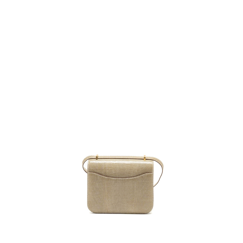 Hermes Mini Constance Lizard Niloticus Ficelle GHW