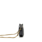 GUCCI GG MARMONT ROUND CROSSBODY BAG CALFSKIN BLACK GHW