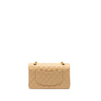 CHANEL MEDIUM CLASSIC DOUBLE FLAP BAG CAVIAR BEIGE GHW (MICROCHIP)