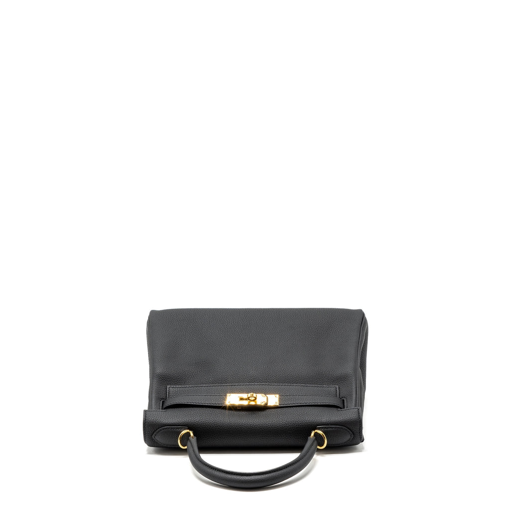 Hermes Kelly 28 Togo Black GHW