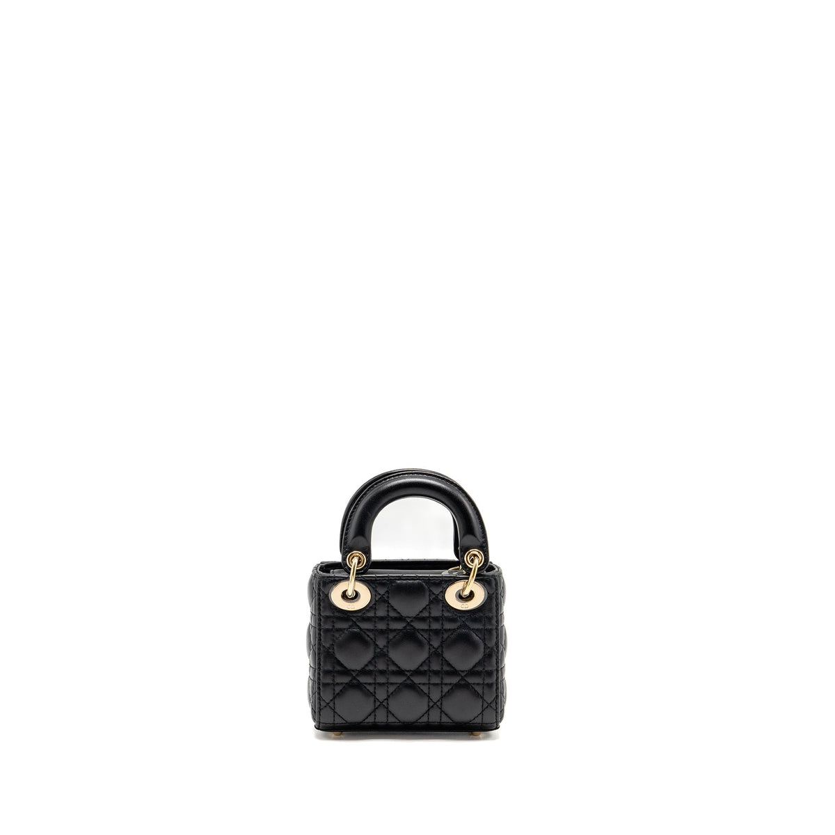 DIOR MICRO LADY DIOR LAMBSKIN BLACK LGHW