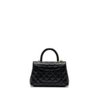 CHANEL SMALL COCO HANDLE CAVIAR BLACK LGHW (MICROCHIP)
