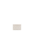 CHANEL CLASSIC CARD HOLDER CAVIAR WHITE LGHW (MICROCHIP)