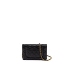 CHANEL CLASSIC WALLET ON CHAIN CAVIAR BLACK GHW (MICROCHIP)