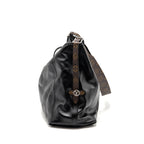 LOUIS VUITTON CARRYALL VIBE MM LAMBSKIN/MONOGRAM CANVAS BLACK SHW