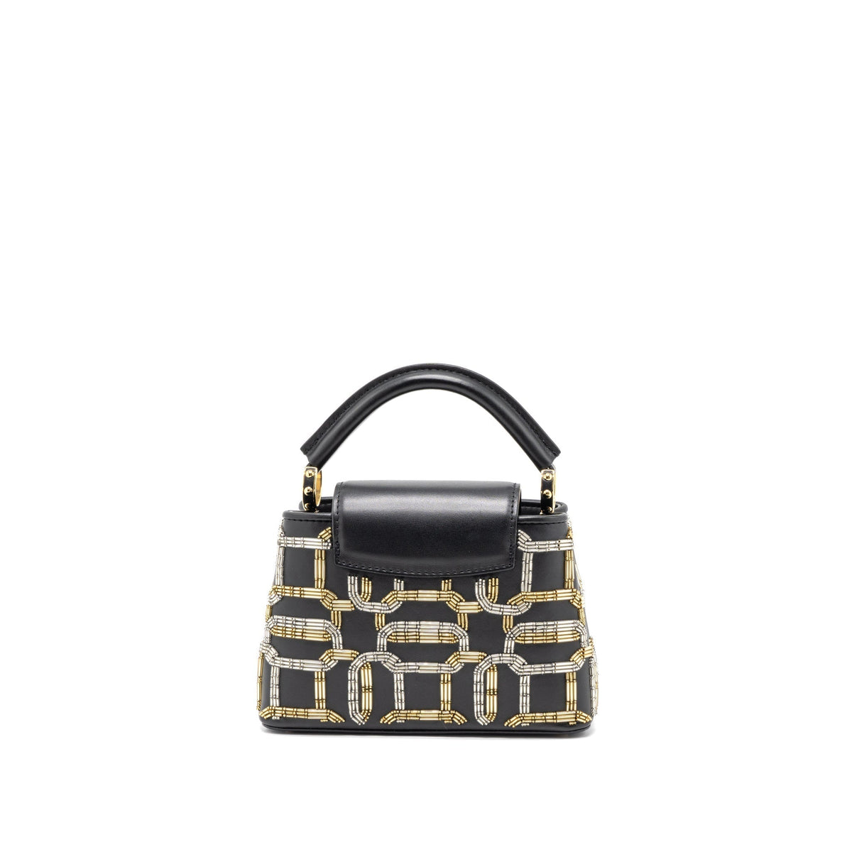 LOUIS VUITTON CAPUCINES BB 21FW LIMITED EDITION CALFSKIN BLACK/MULTICOLOUR GHW