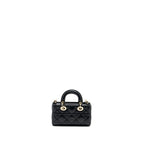 DIOR LADY D-JOY MICRO BAG LAMBSKIN BLACK LGHW
