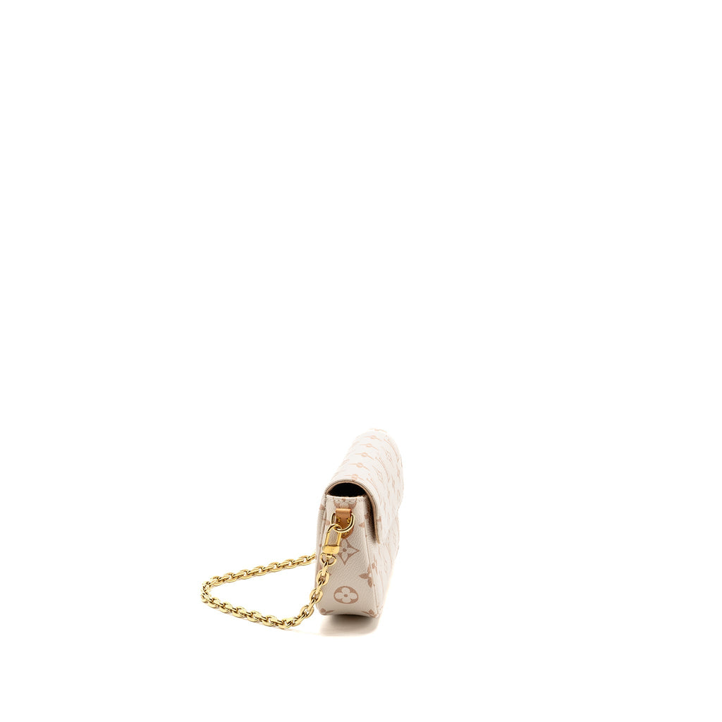 Louis Vuitton Wallet on Chain Ivy Monogram Dune Canvas White Beige GHW