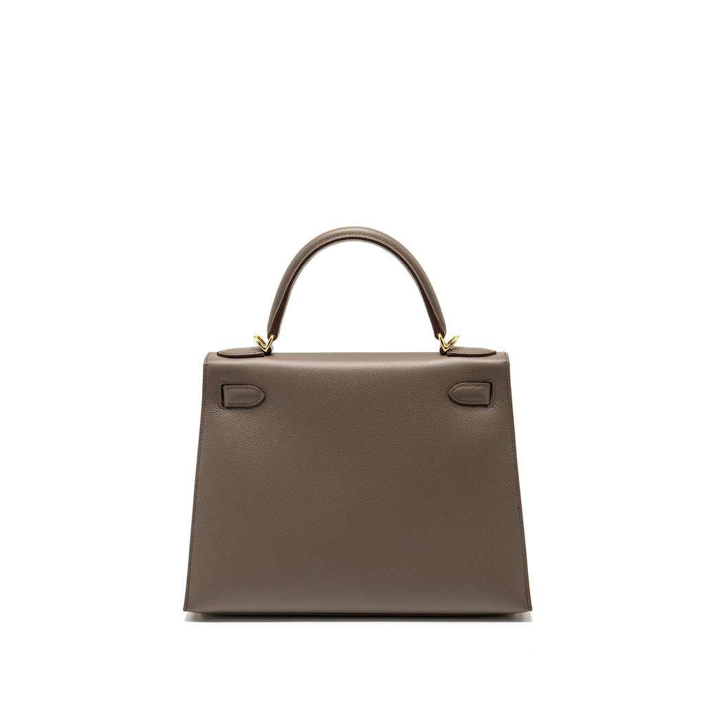 Hermes Kelly 28 Epsom Gris Etain GHW