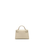 Hermes Mini Kelly II epsom craie GHW