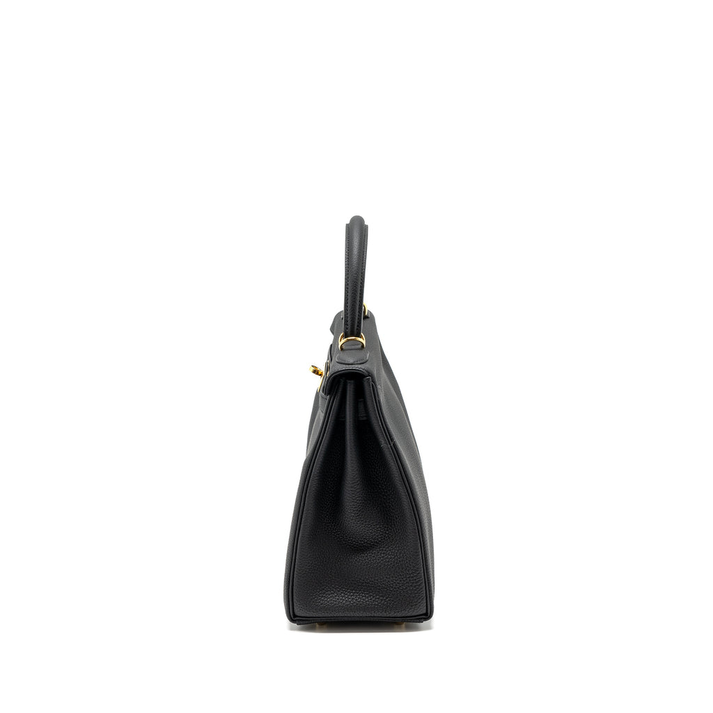Hermes Kelly 28 Togo Black GHW