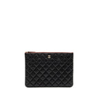 CHANEL CLASSIC O-CASE POUCH/CLUTCH CAVIAR BLACK GHW