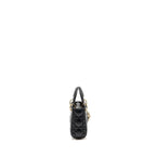 DIOR MICRO LADY DIOR LAMBSKIN BLACK LGHW