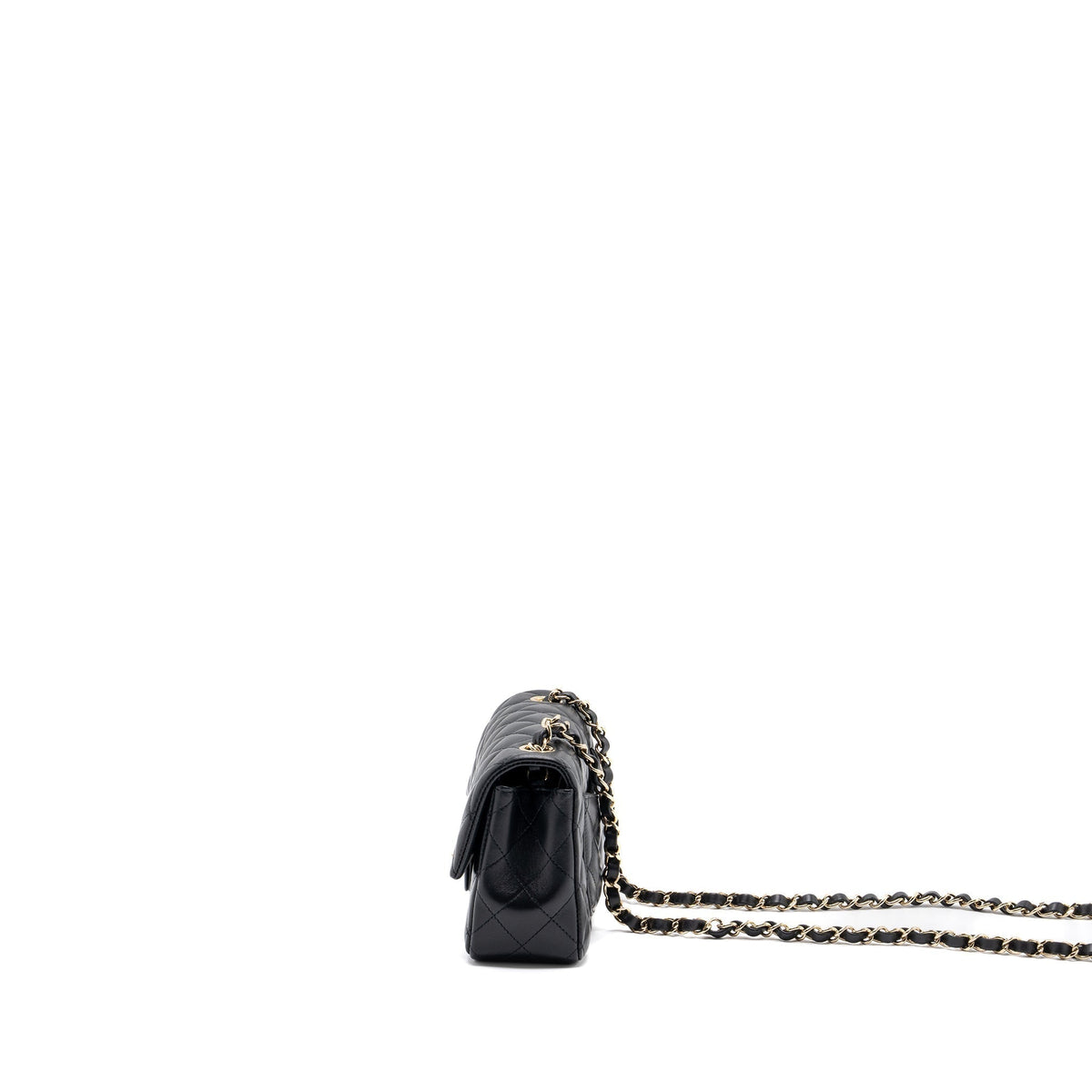 CHANEL MINI RECTANGULAR FLAP BAG LAMBSKIN BLACK LGHW