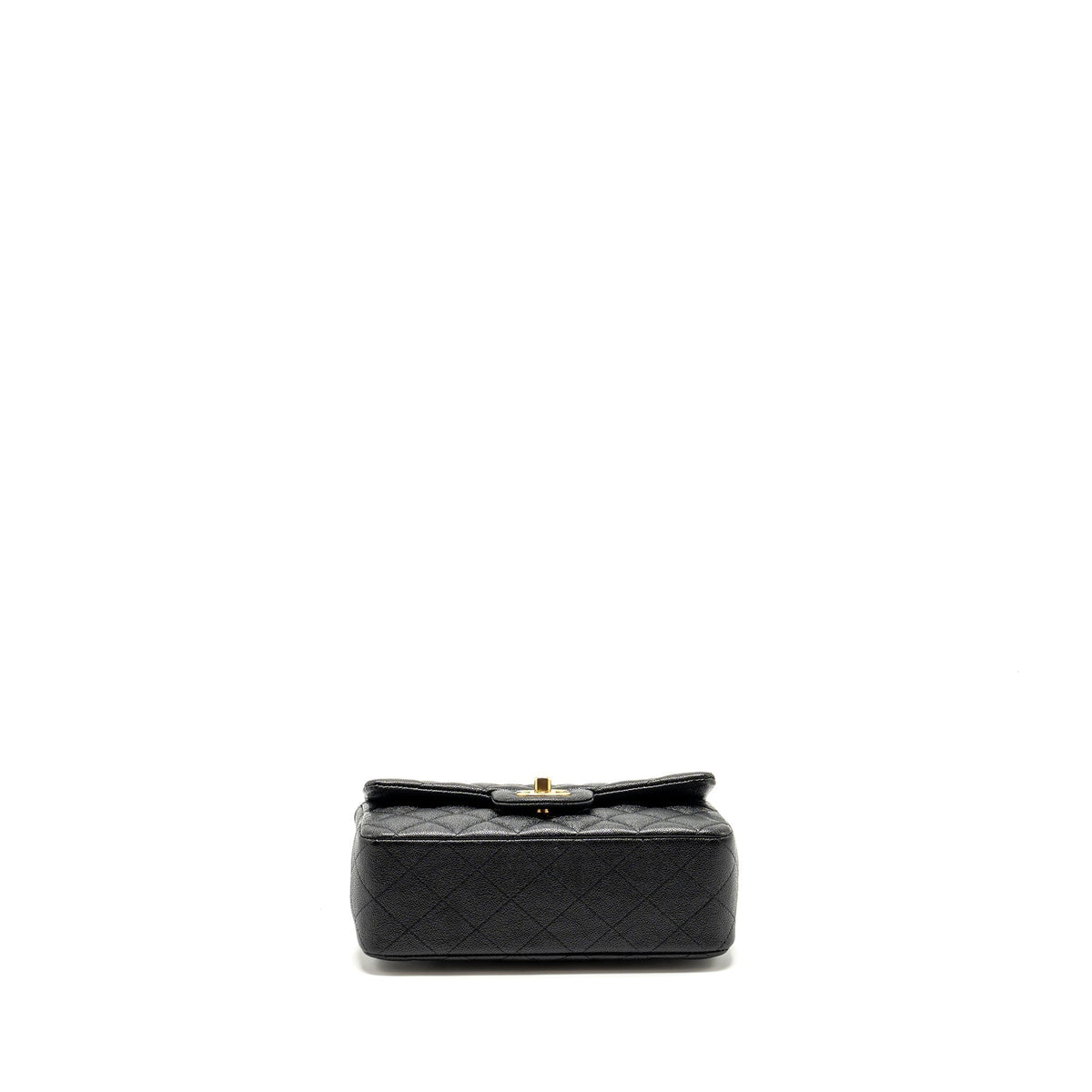 CHANEL TOP HANDLE MINI RECTANGULAR FLAP BAG CAVIAR BLACK GHW