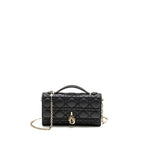 DIOR MY DIOR MINI BAG CANNAGE LAMBSKIN BLACK LGHW