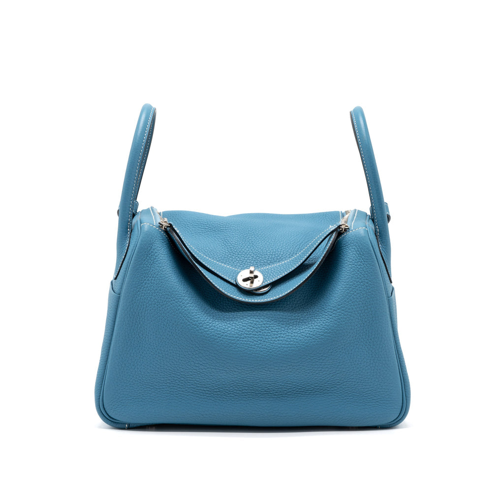 Hermes Lindy 30 Clemence Blue Jeans SHW